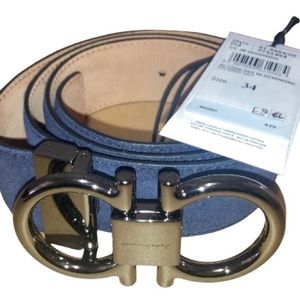 Salvatore Ferragamo Men’s Double Suede Belt (34)